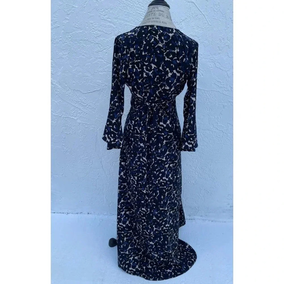 Veronica M Womens Wrap High Low Hem Maxi Dress Dark Blue Sz XS - Picture 7 of 7